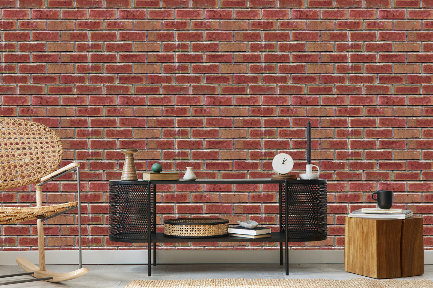 Wallpaper For The Living Room. Brick Wall. Bricks 3D Effect