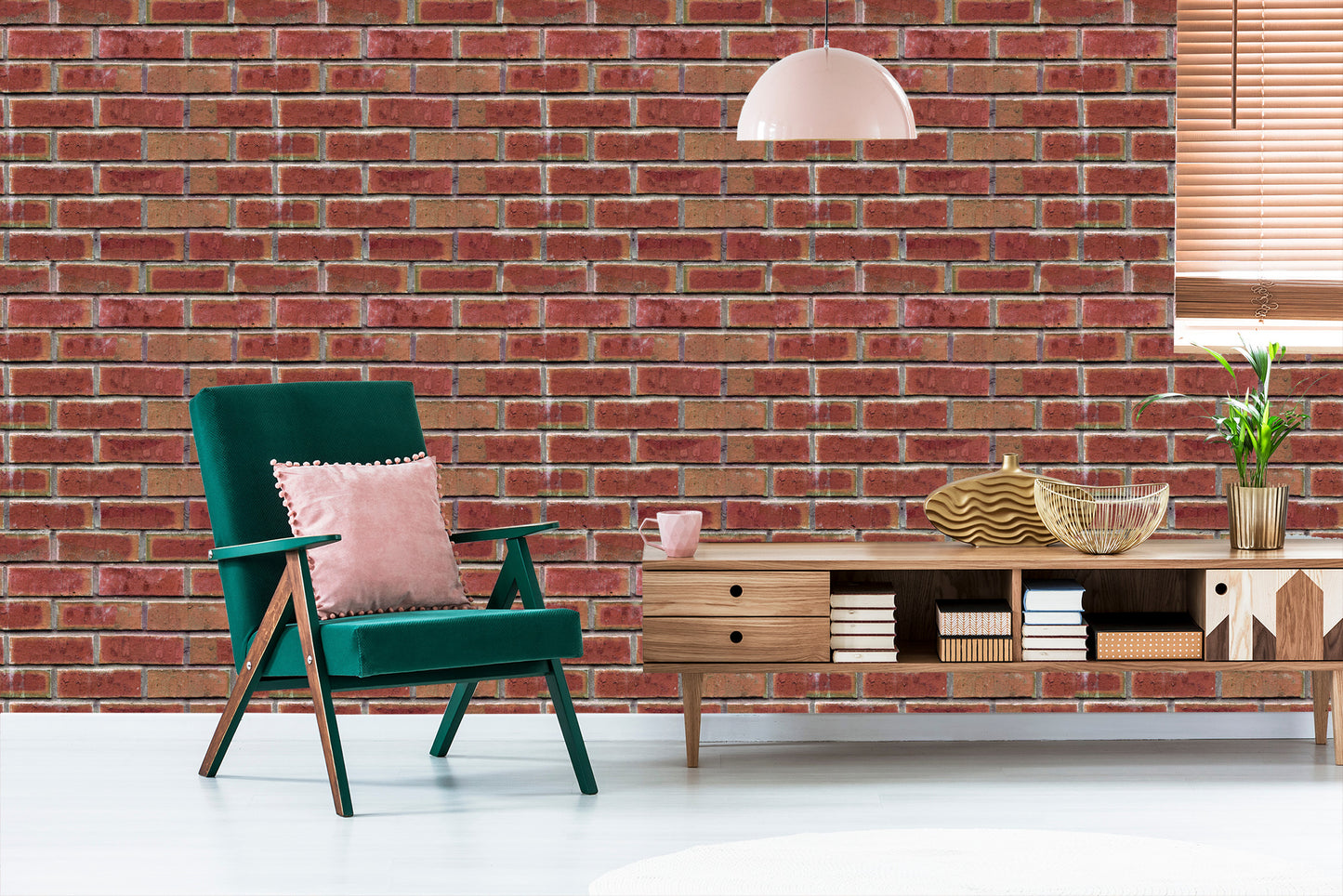 Wallpaper For The Living Room. Brick Wall. Bricks 3D Effect