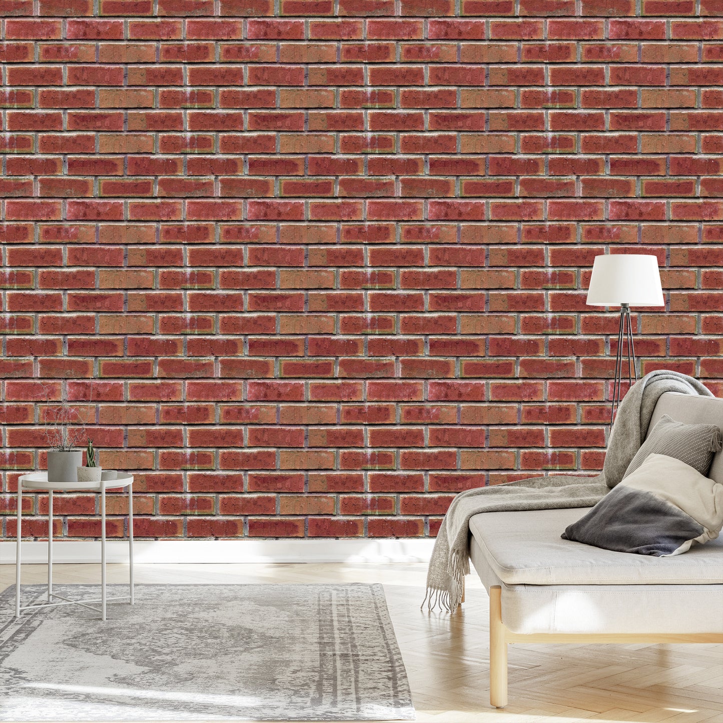 Wallpaper For The Living Room. Brick Wall. Bricks 3D Effect