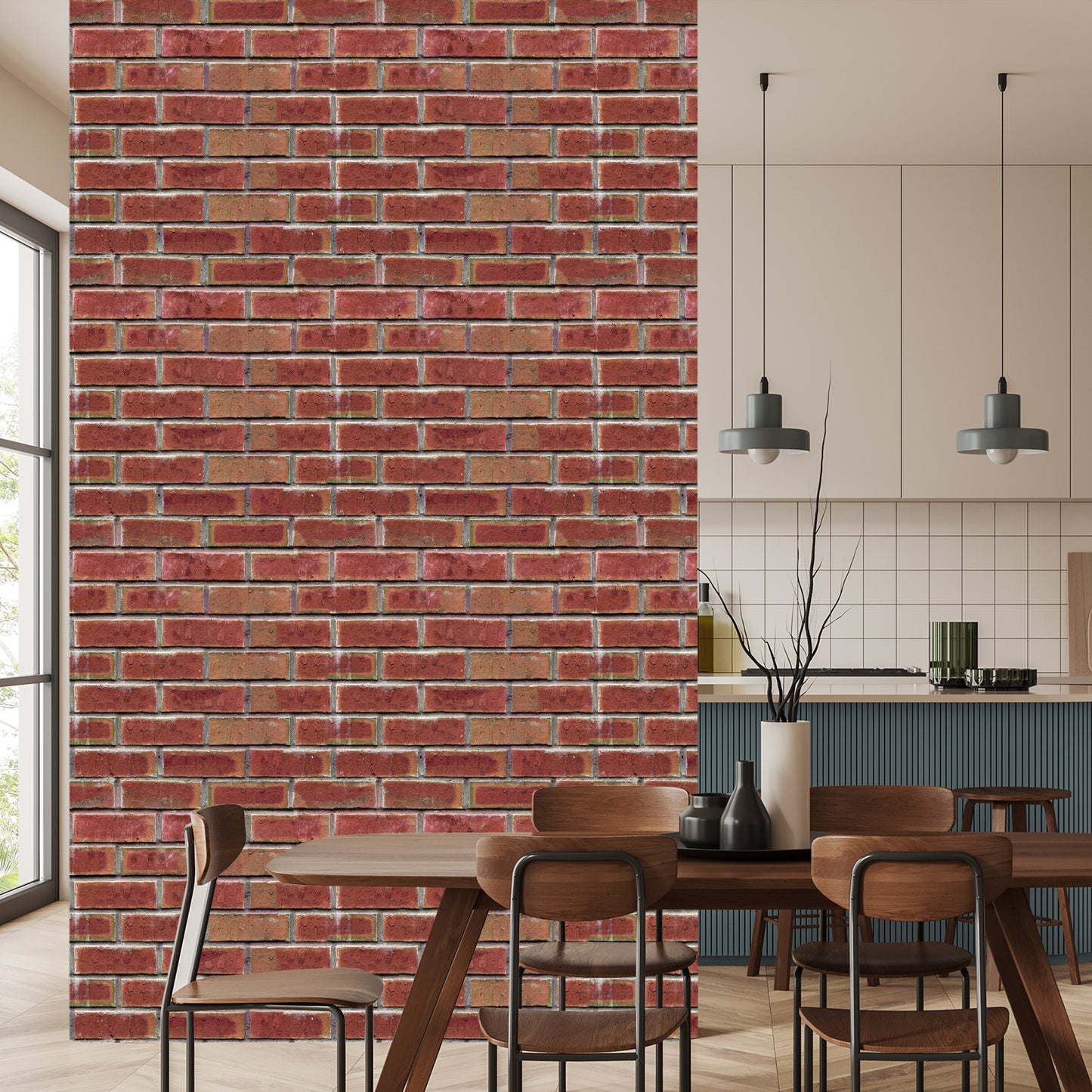 Wallpaper For The Living Room. Brick Wall. Bricks 3D Effect