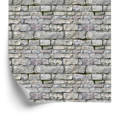Wallpaper Old Brick In Shades Of Gray