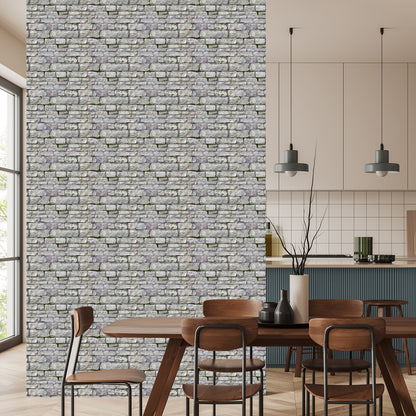 Wallpaper Old Brick In Shades Of Gray