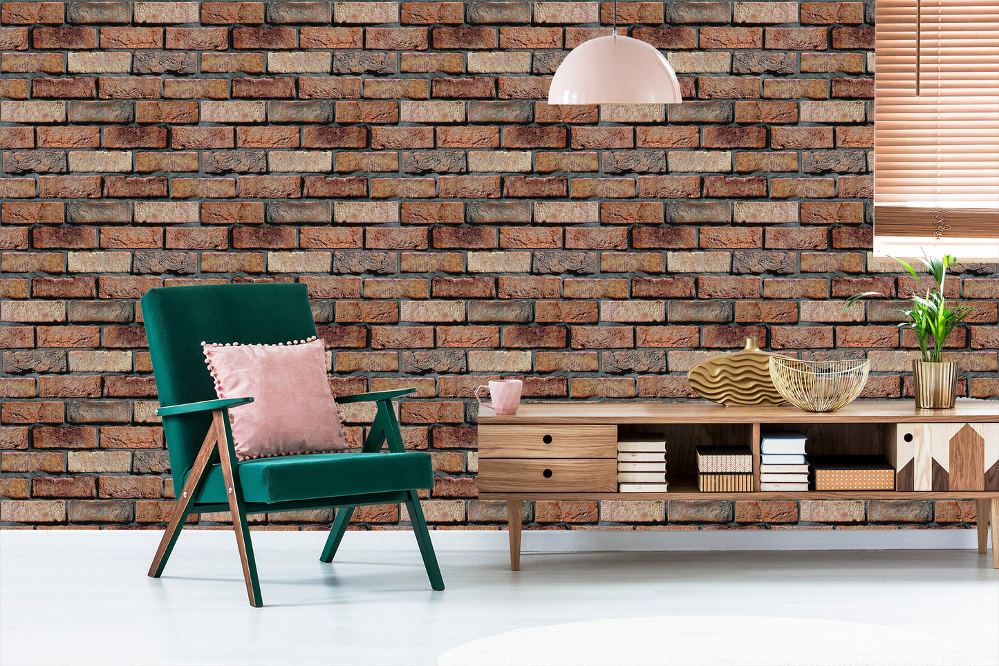 Wallpaper Modern Brick Effect 3D Ornament For Living Room