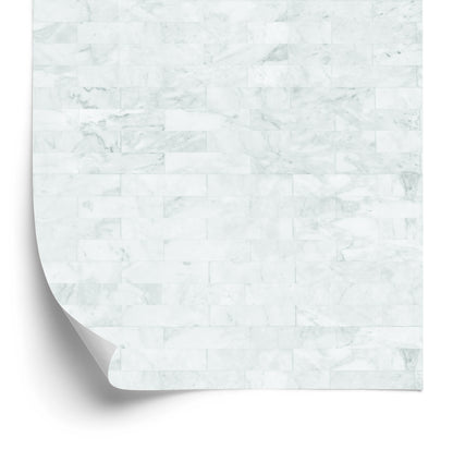 Wallpaper Gray Brick Imitation Marble Fashionable Pattern