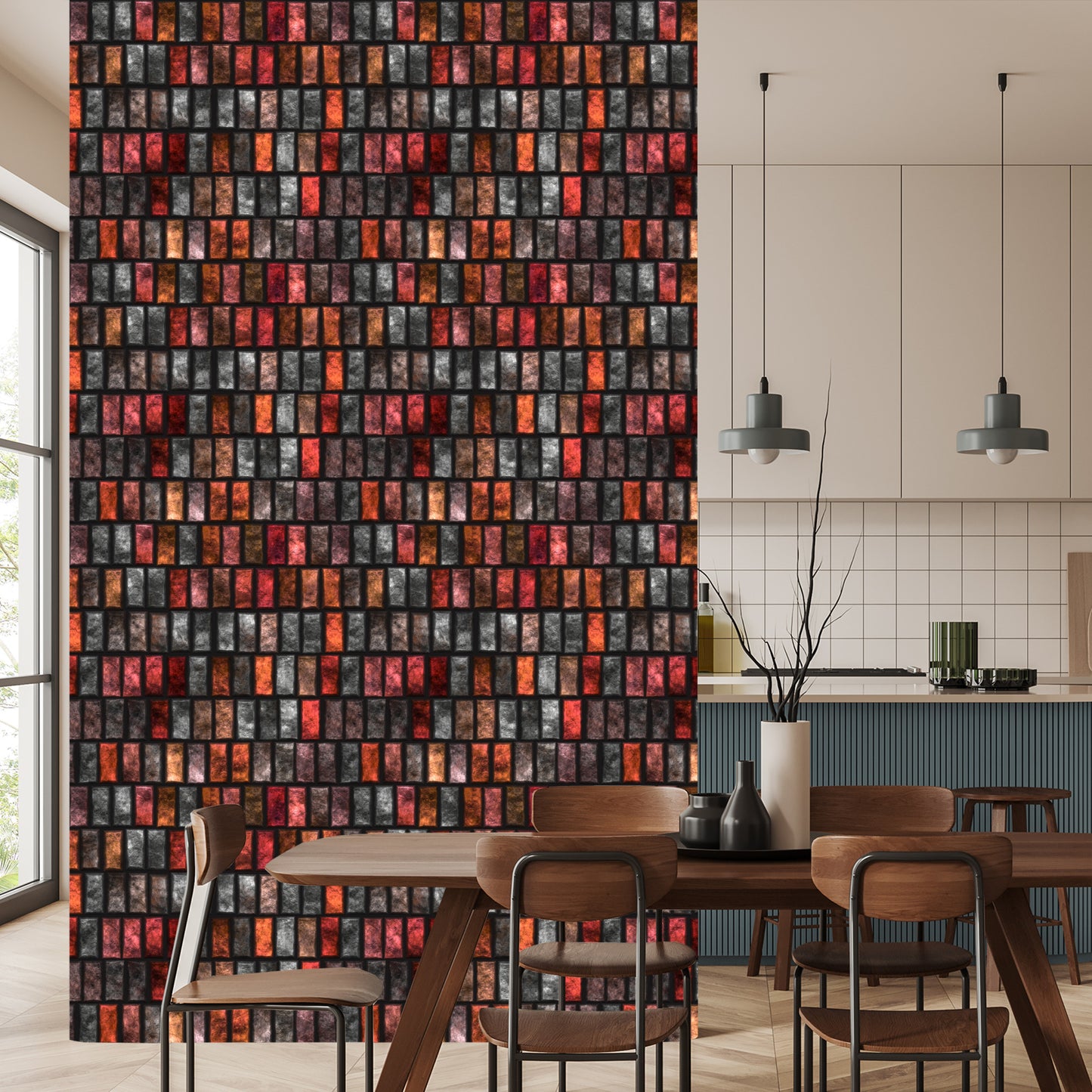 Wallpaper Colorful Bricks
