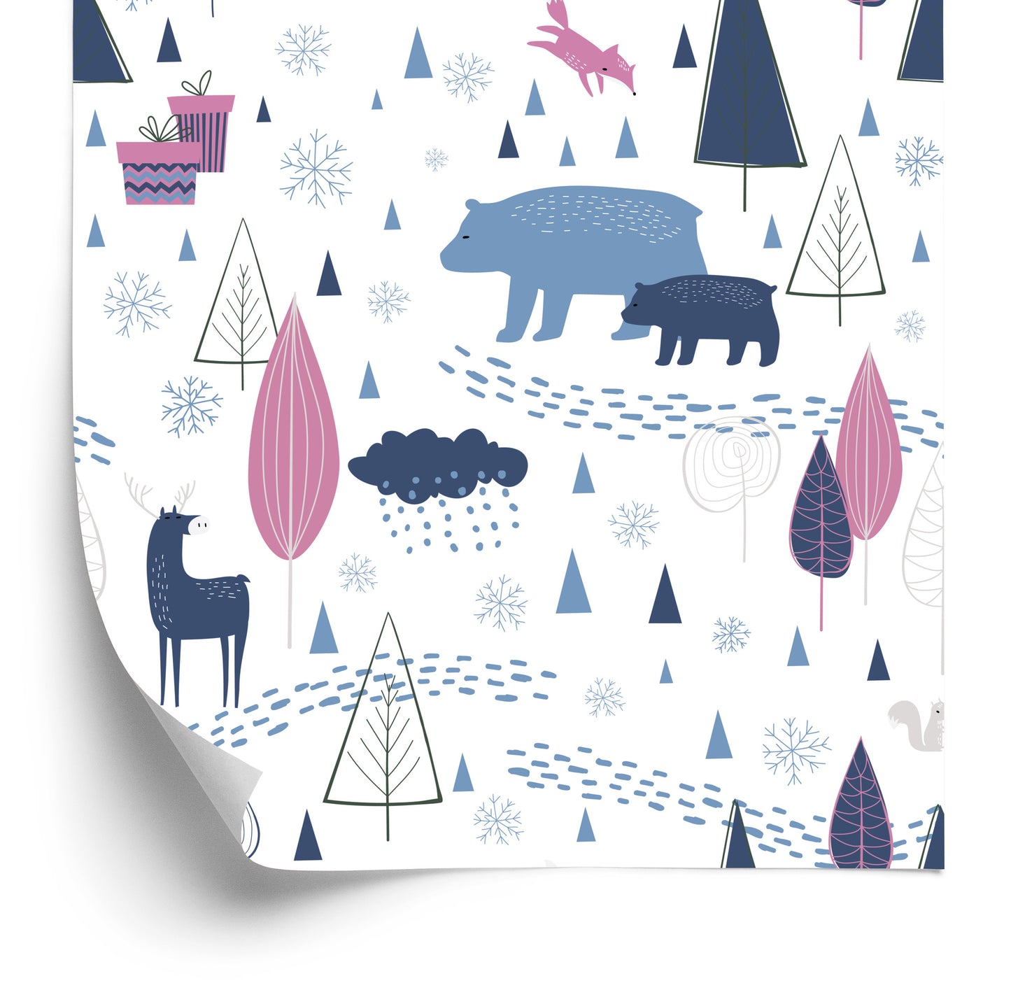 Wallpaper Animals Scandinavian Style Children's Room