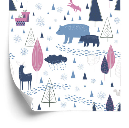 Wallpaper Animals Scandinavian Style Children's Room