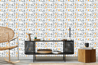 Wallpaper For Children, Dogs In The Scandinavian Style
