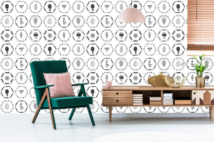 Wallpaper To The Office. Leaves, Plants, Scandinavian Style