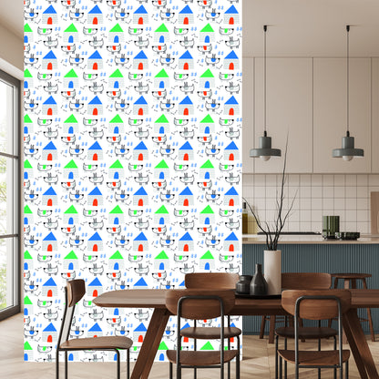Wallpaper Dogs In Scandinavian Style For Children's Room