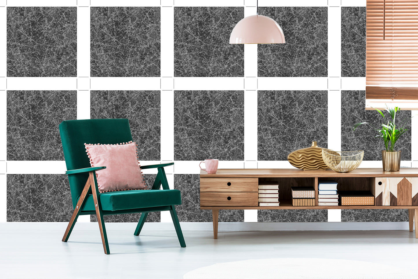 Wallpaper Gray Scratched Concrete