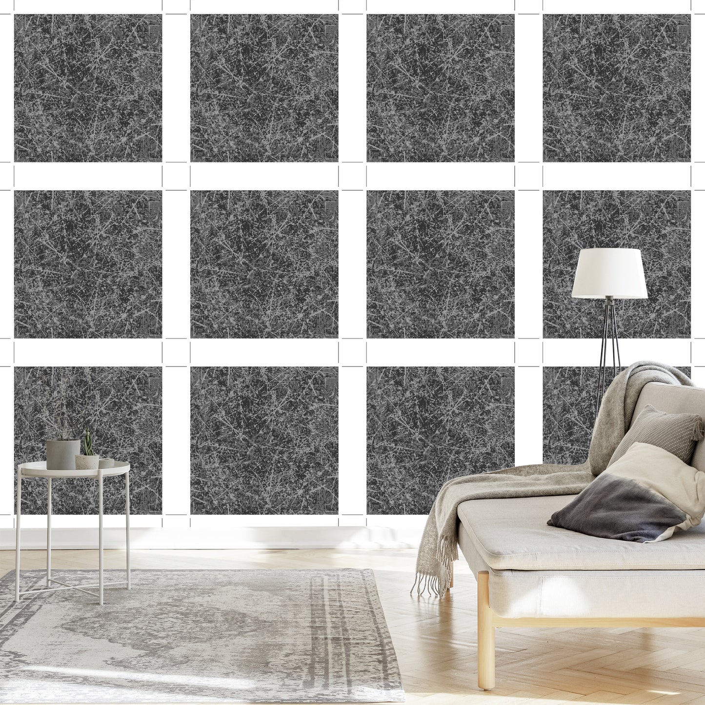 Wallpaper Gray Scratched Concrete