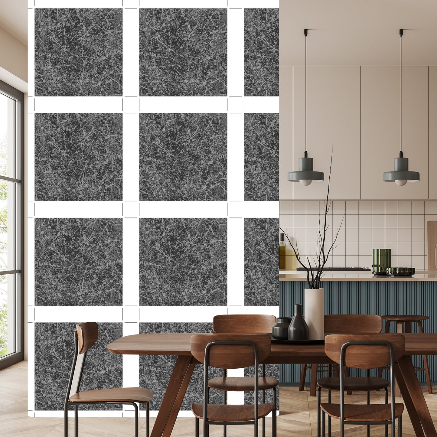 Wallpaper Gray Scratched Concrete