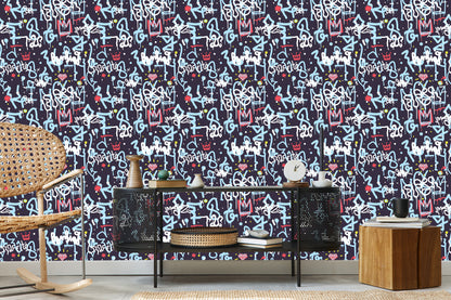 Wallpaper Graffiti With Diamonds