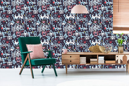 Wallpaper Graffiti With Diamonds