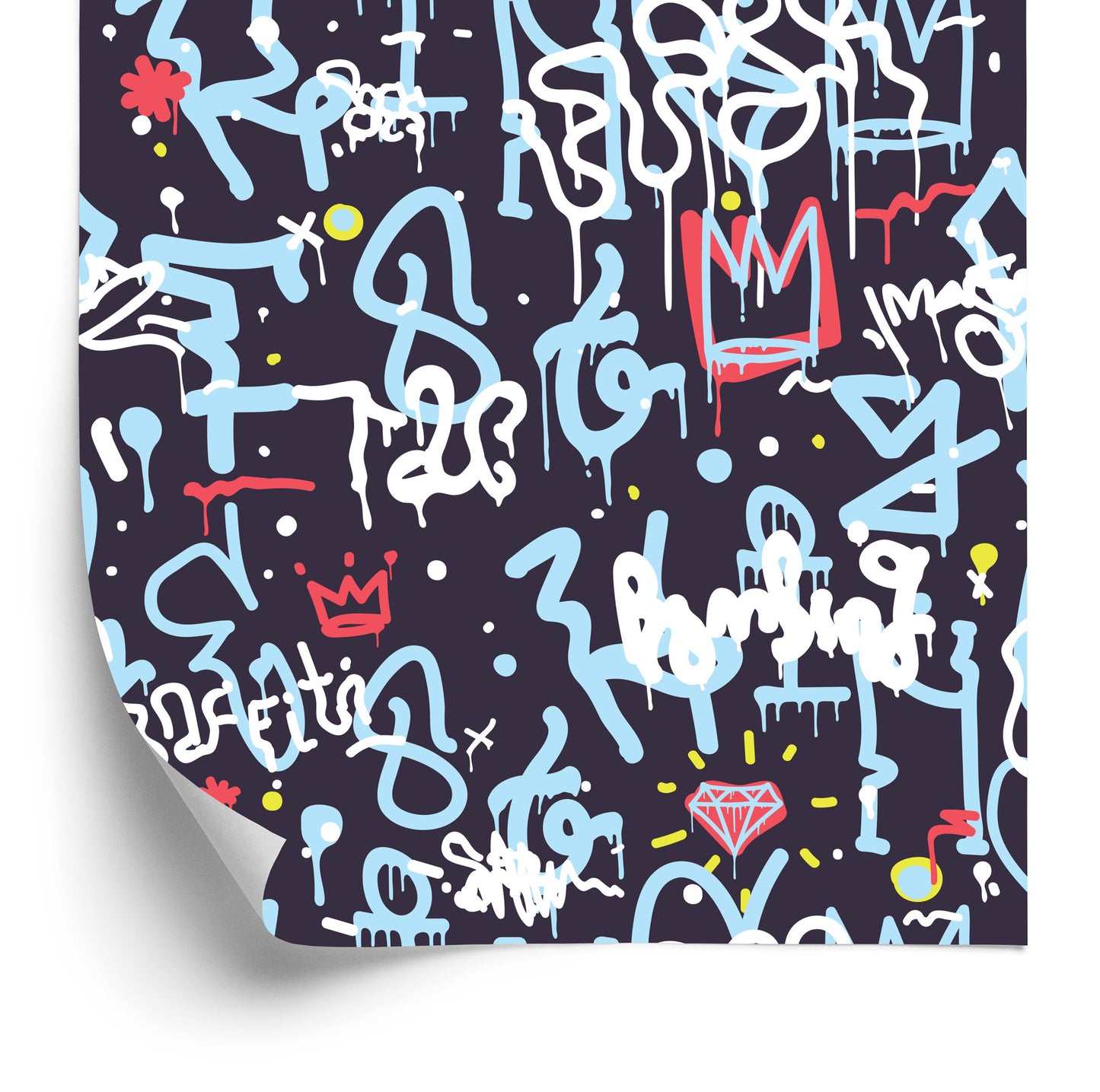 Wallpaper Graffiti With Diamonds