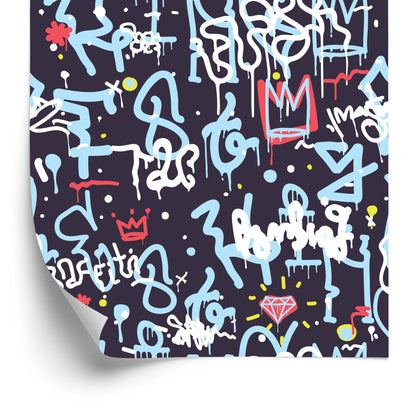 Wallpaper Graffiti With Diamonds