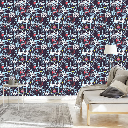 Wallpaper Graffiti With Diamonds