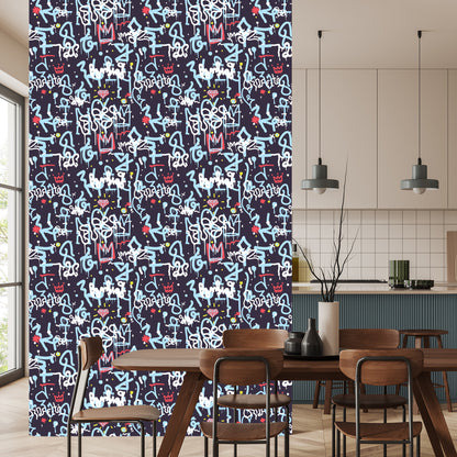 Wallpaper Graffiti With Diamonds