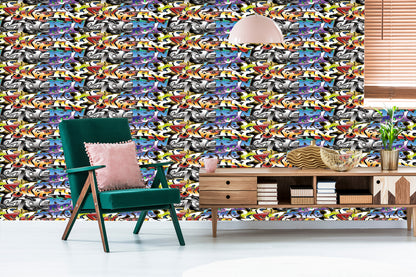 Wallpaper Graffiti In Many Colors