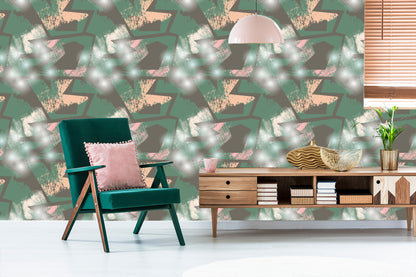 Wallpaper Graffiti With Green Elements