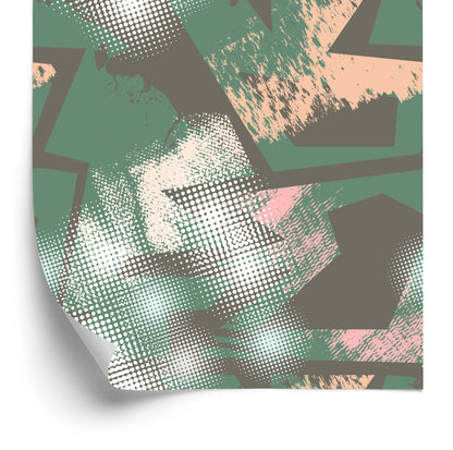 Wallpaper Graffiti With Green Elements