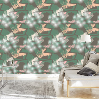 Wallpaper Graffiti With Green Elements
