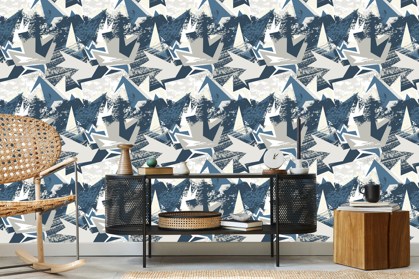 Wallpaper Graffiti In Muted Colors