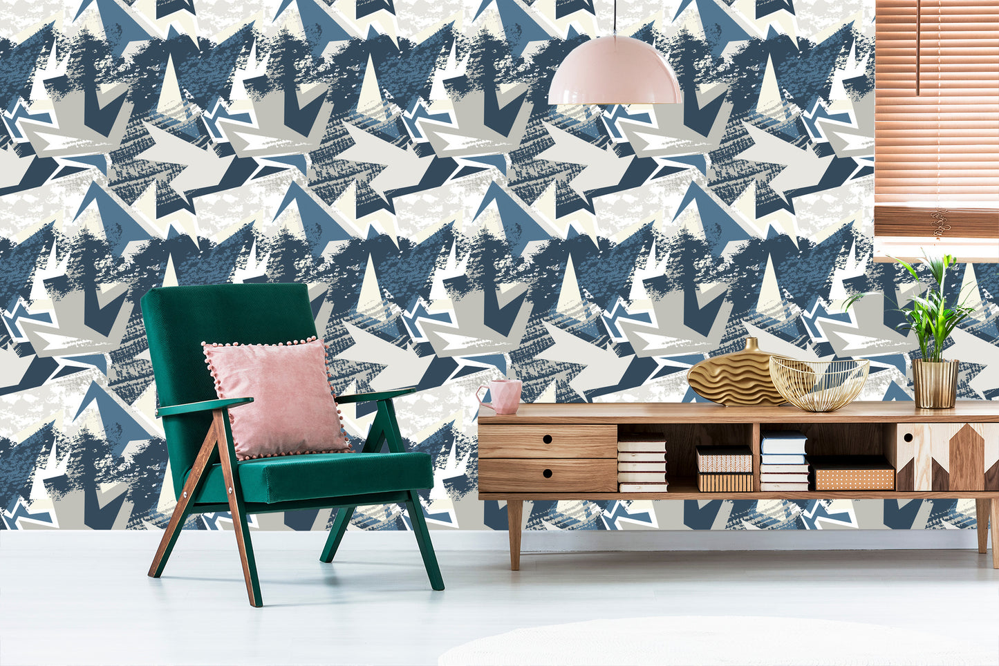 Wallpaper Graffiti In Muted Colors