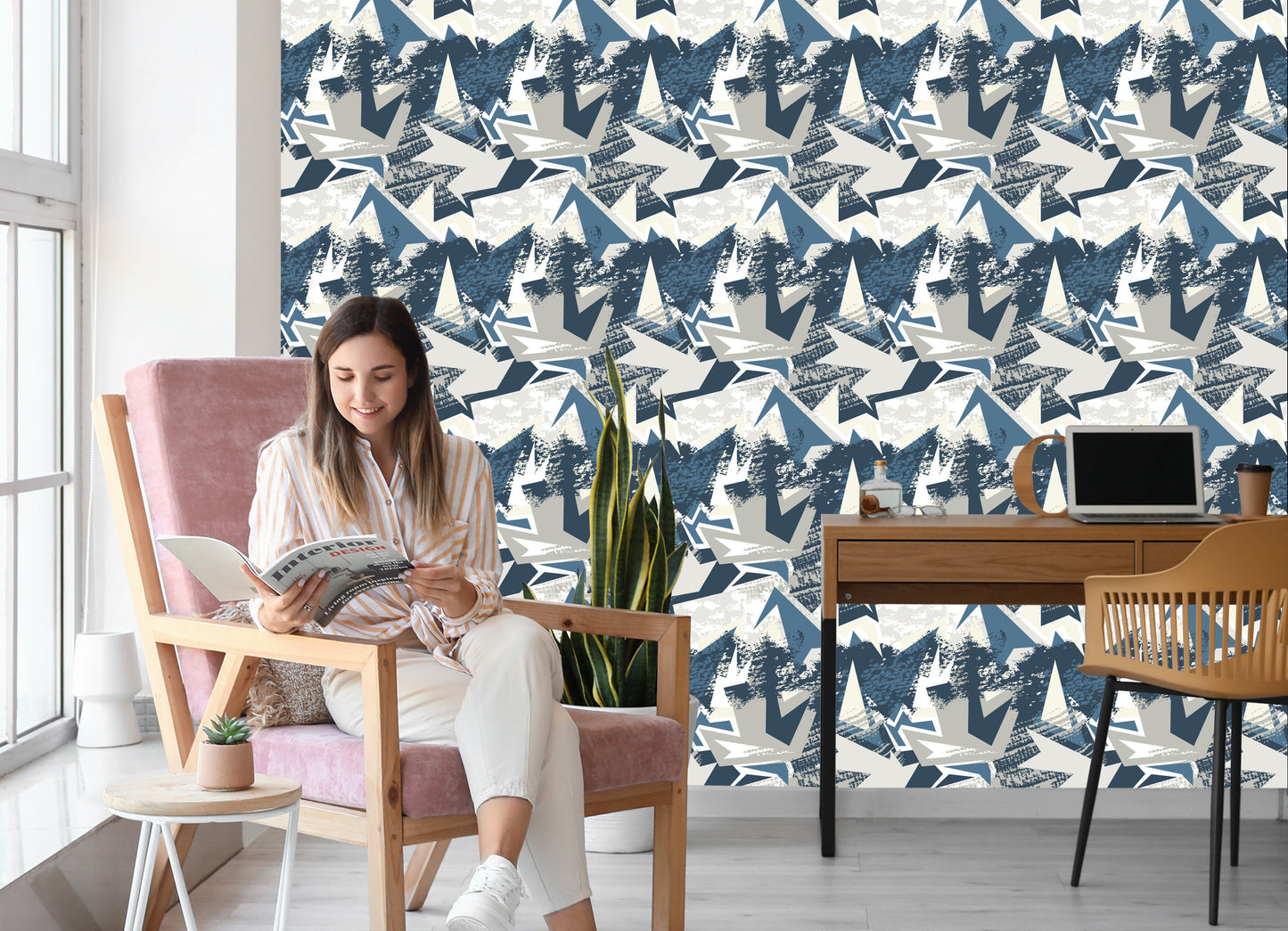 Wallpaper Graffiti In Muted Colors