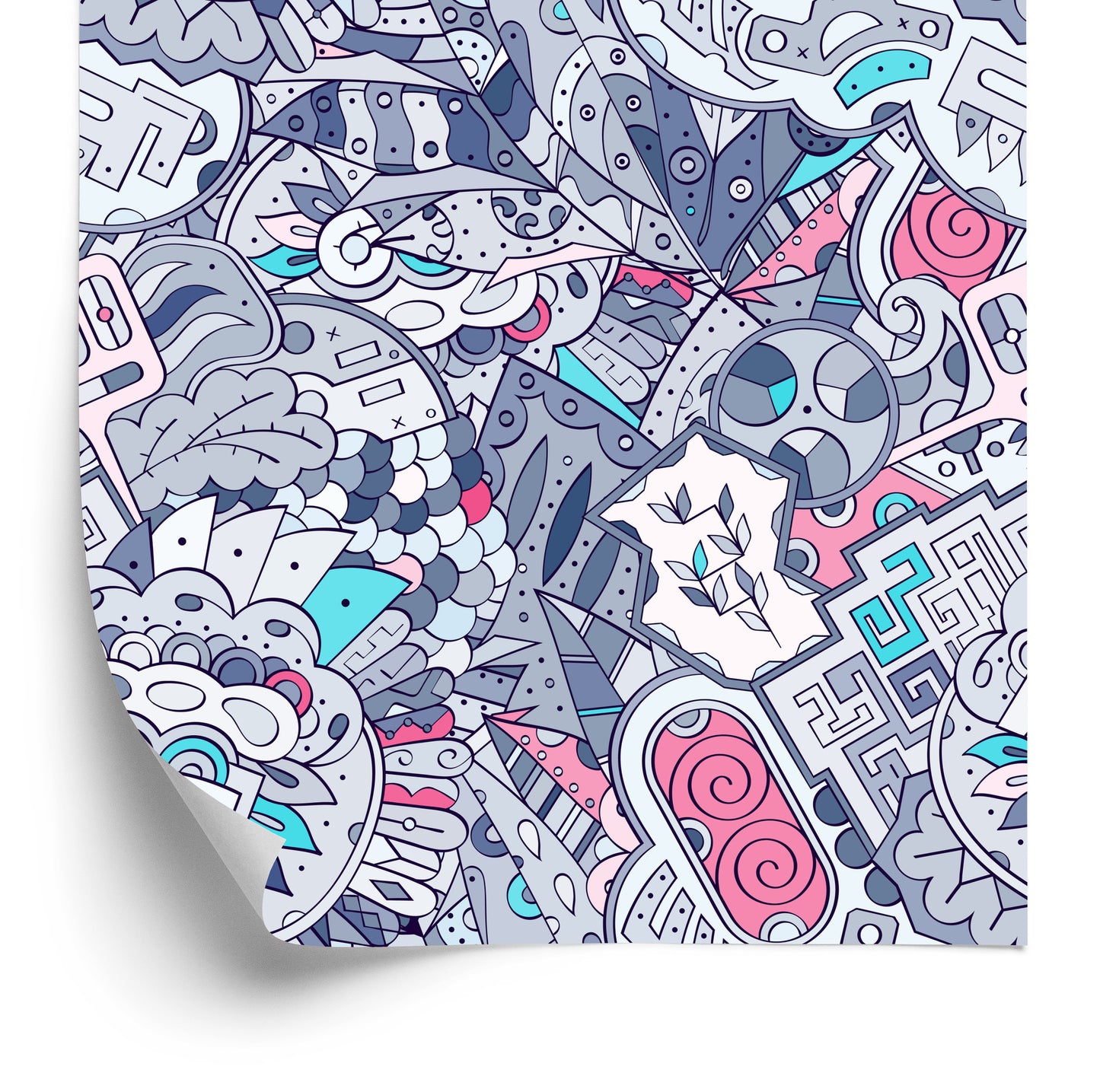 Wallpaper Graffiti In Pastel Colors