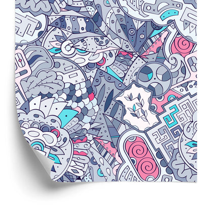 Wallpaper Graffiti In Pastel Colors