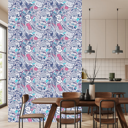 Wallpaper Graffiti In Pastel Colors