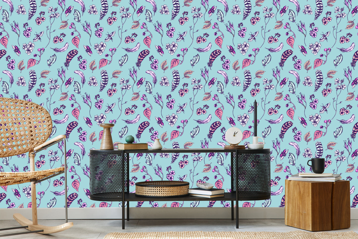 Wallpaper Flora In Boho Style
