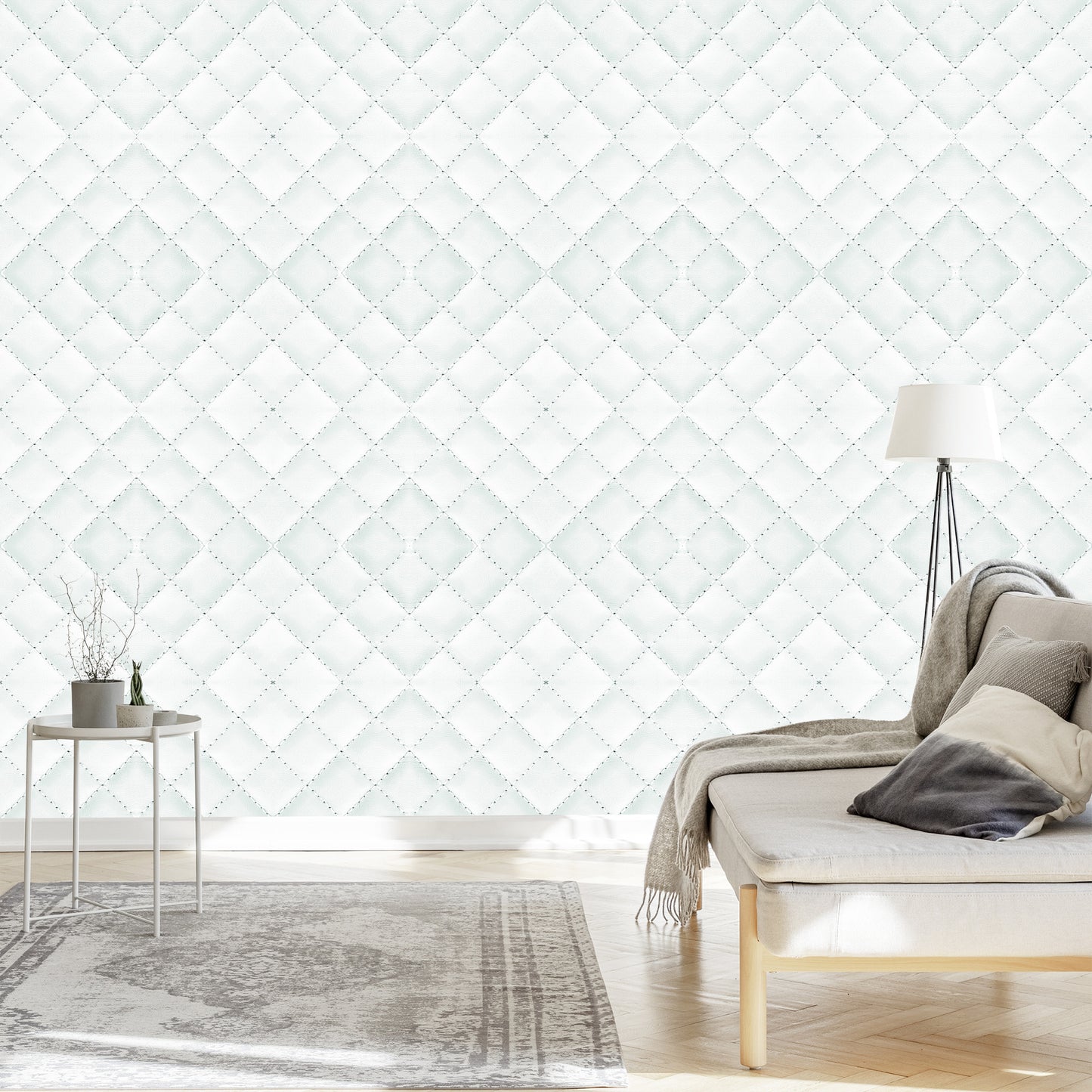 Wallpaper Patterned Quilted Leather