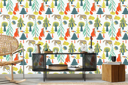 Wallpaper For Children - Forest Animals
