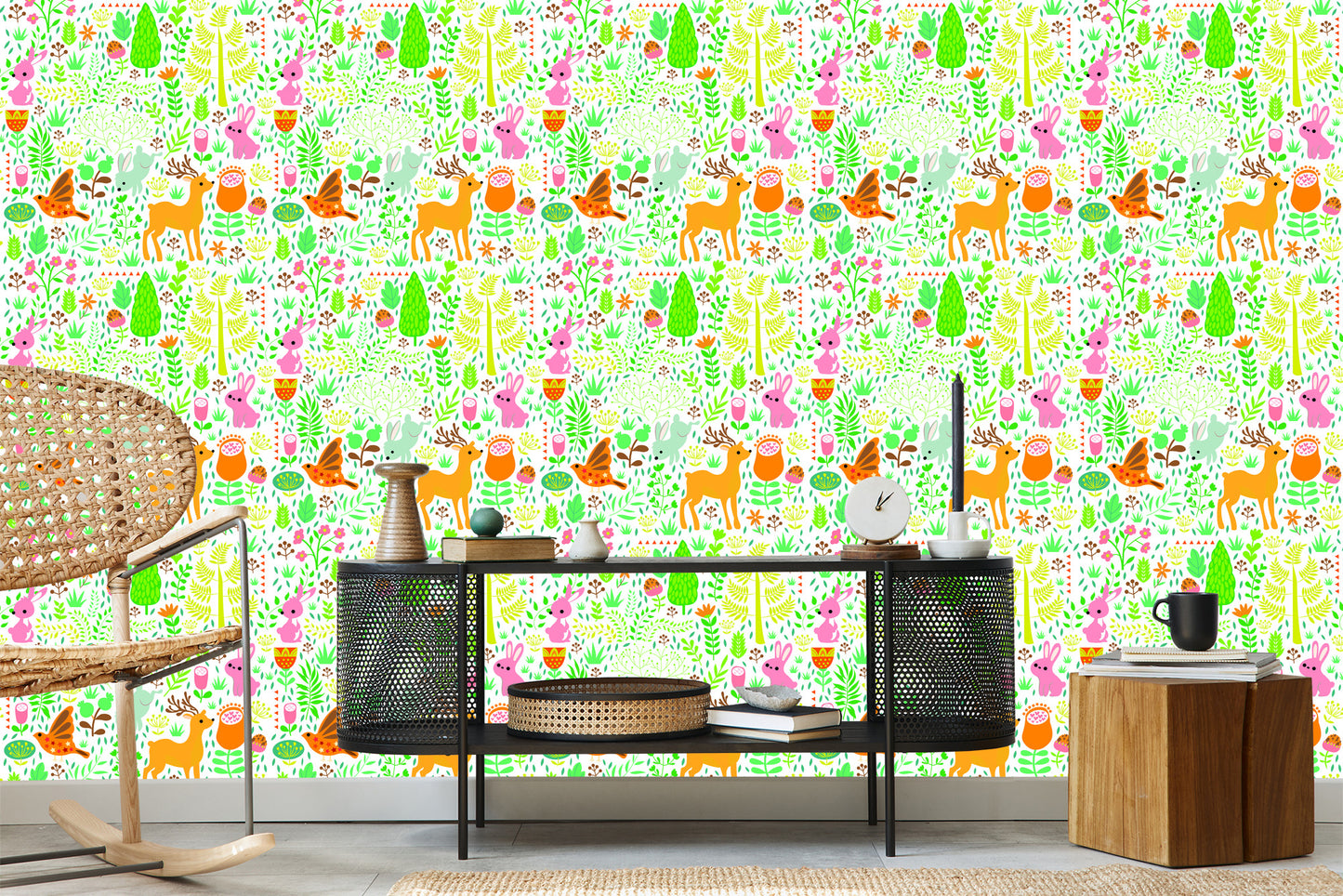 Wallpaper For Children - The Forest And Its Inhabitants