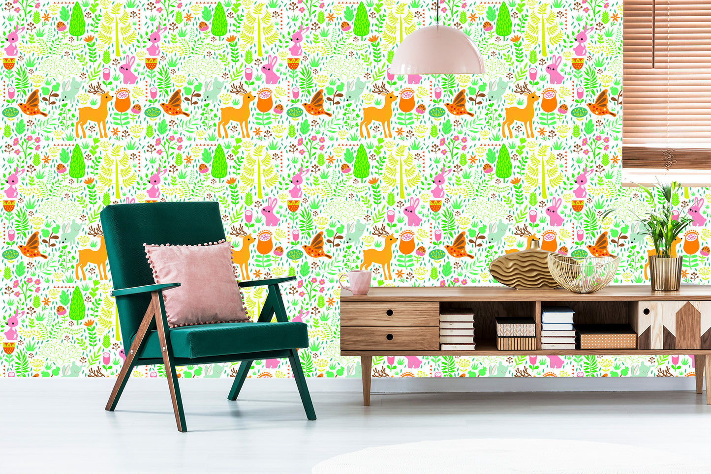 Wallpaper For Children - The Forest And Its Inhabitants