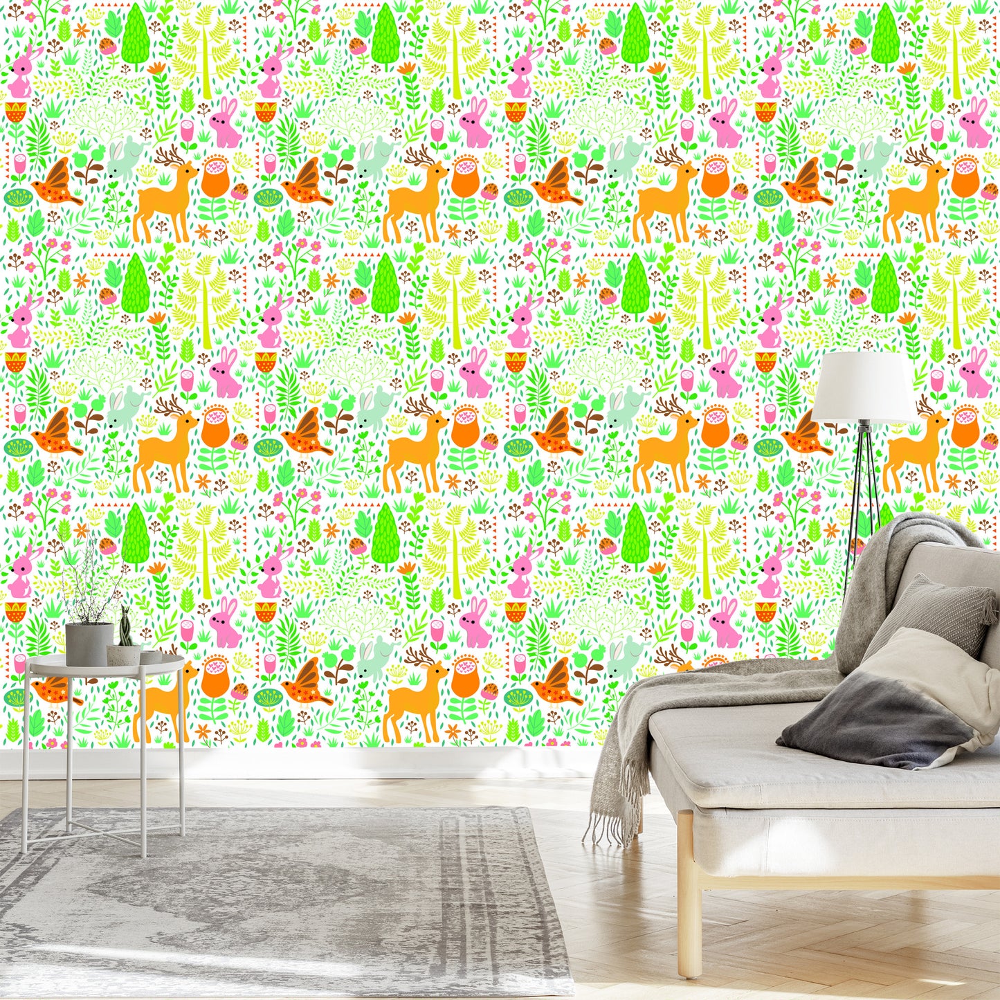 Wallpaper For Children - The Forest And Its Inhabitants
