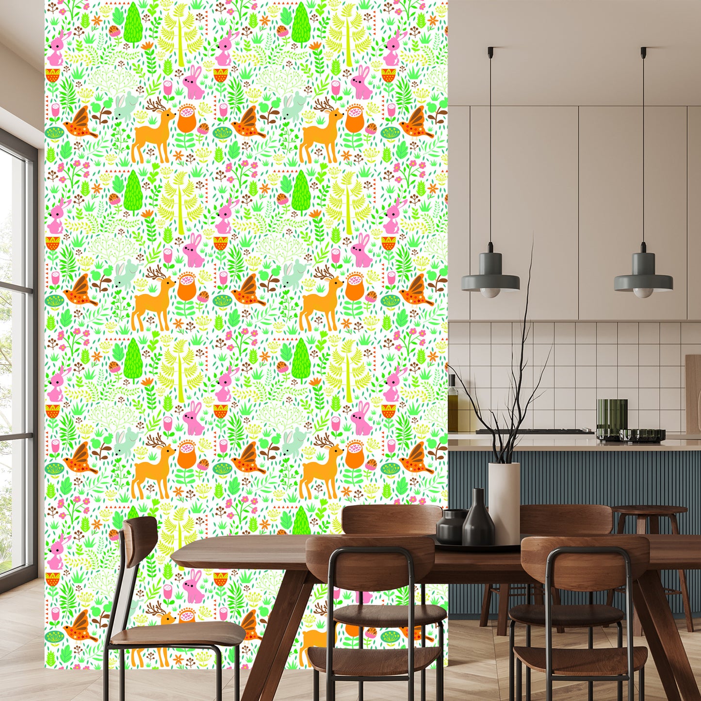 Wallpaper For Children - The Forest And Its Inhabitants