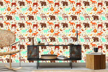 Wallpaper For Children - Great Forest Animals