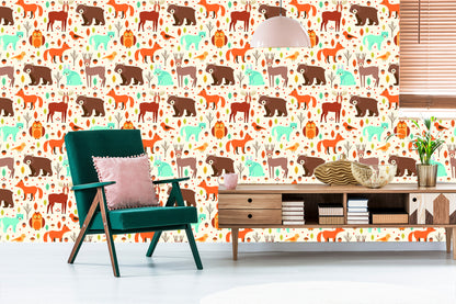 Wallpaper For Children - Great Forest Animals