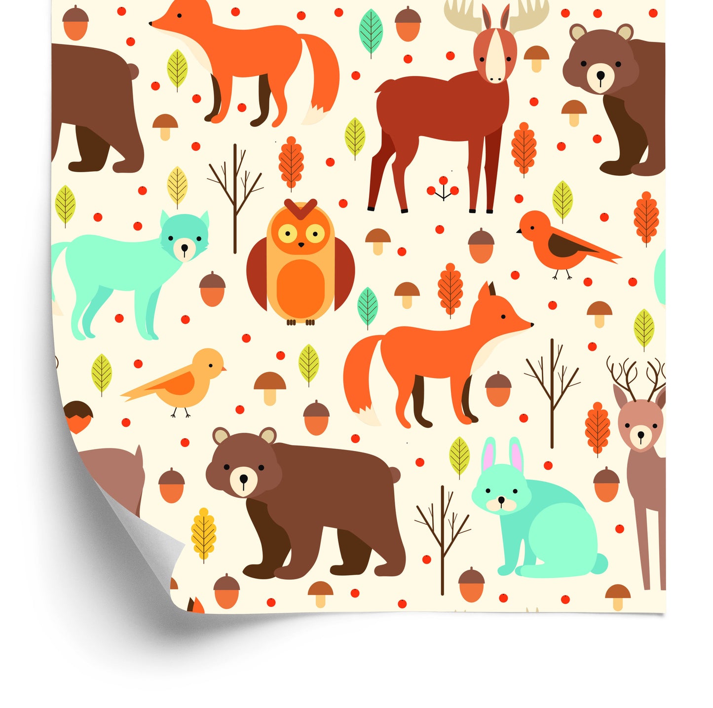 Wallpaper For Children - Great Forest Animals