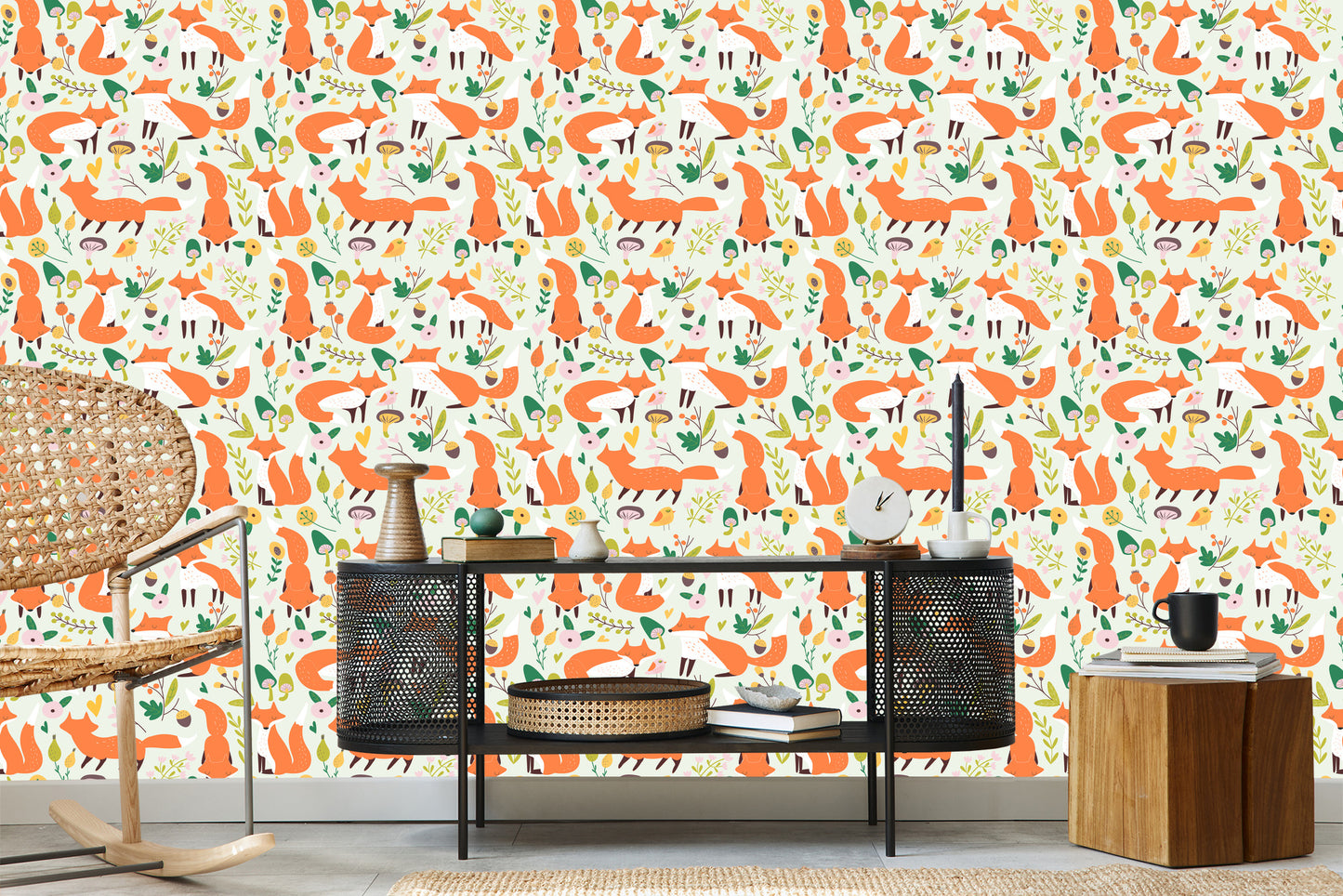 Wallpaper For Children - Beautiful Foxes