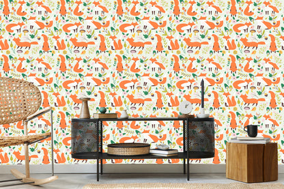 Wallpaper For Children - Beautiful Foxes