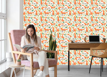 Wallpaper For Children - Beautiful Foxes