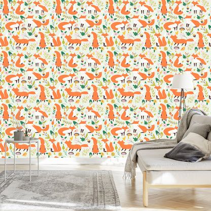 Wallpaper For Children - Beautiful Foxes