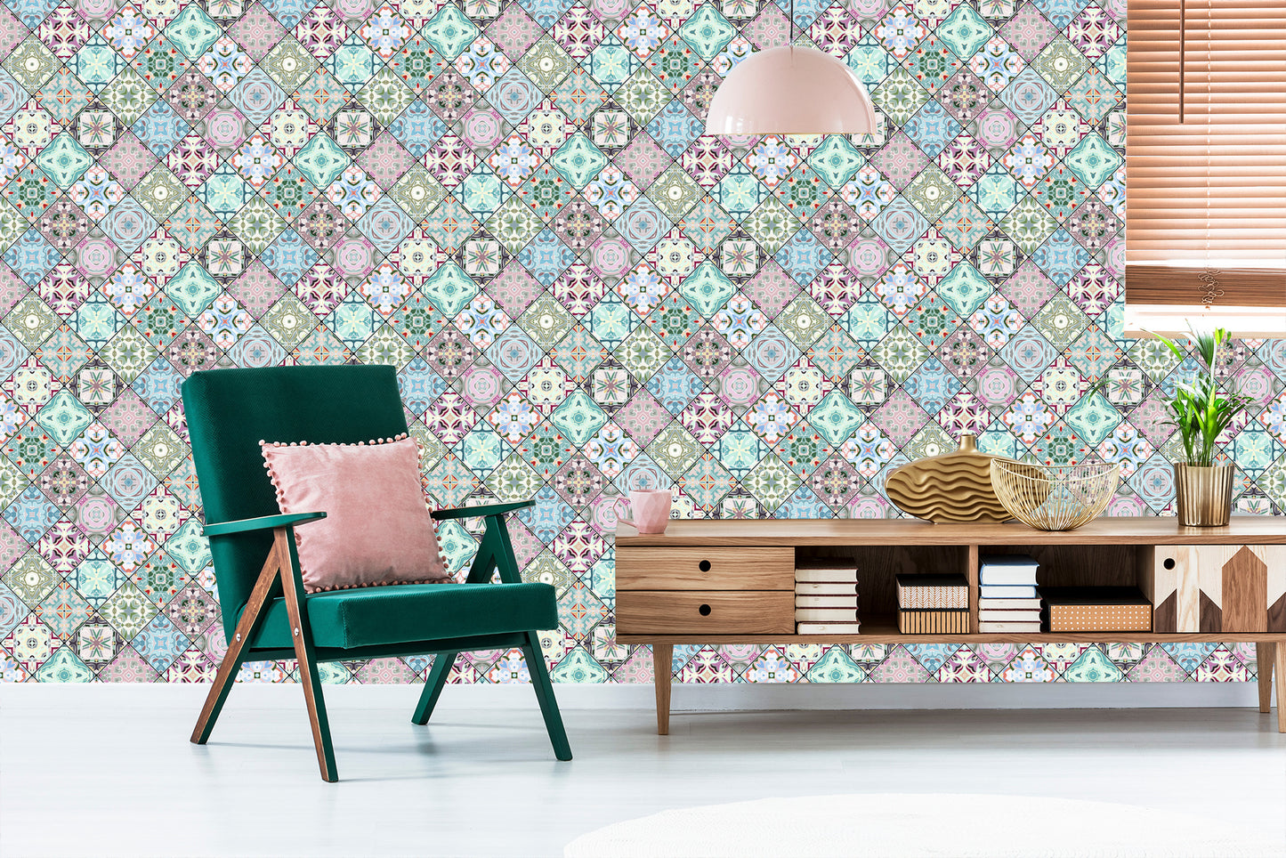 Wallpaper Colorful Abstract Mosaic