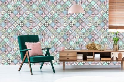 Wallpaper Colorful Abstract Mosaic