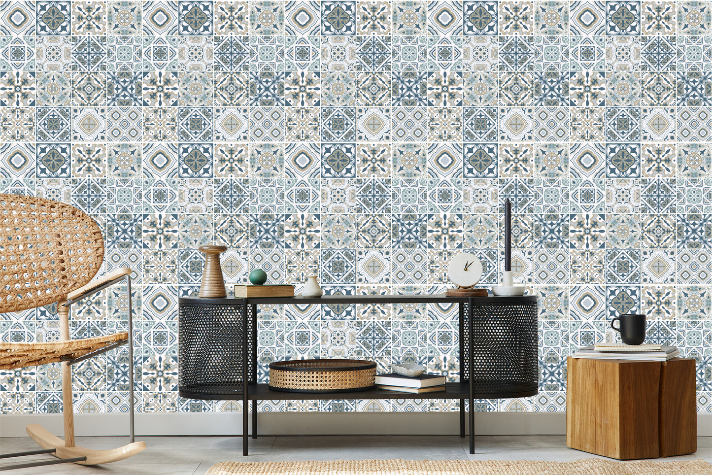 Wallpaper Abstract Mosaic In Pastel Colors